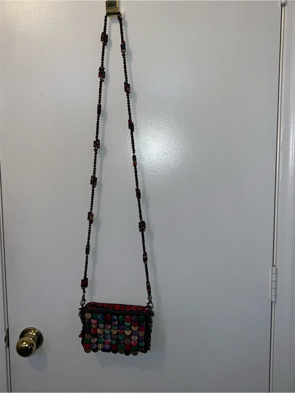Boho Multicolor Sequin Crossbody Bag